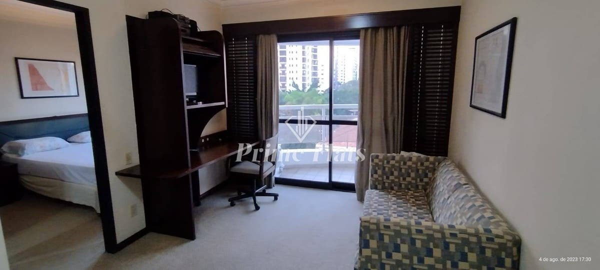 Flat disponível para locação no Tsue The Palace Flat, com 38m², 1 dormitório e 1 vaga - Flat em Moema, São Paulo - para locação - Prime Flats Negócios Imobiliários