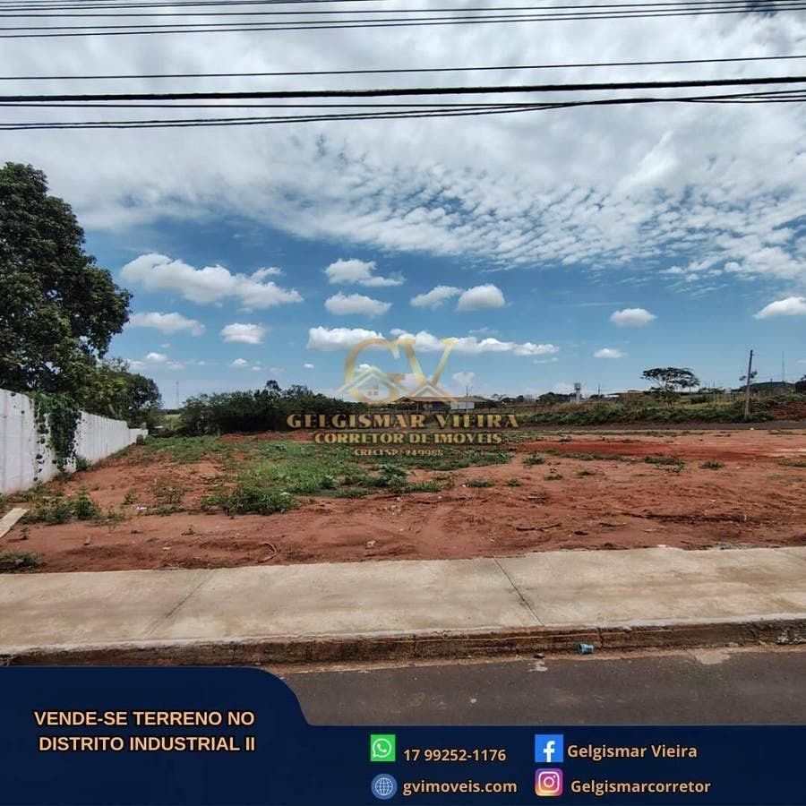🏡 VENDE-SE TERRENOS NO D. INDUSTRIAL II - BEBEDOURO - SP 🏡 - Lote/Terreno em Distrito Industrial II, Bebedouro - à venda - Gelgismar Vieira Corretor de Imóveis