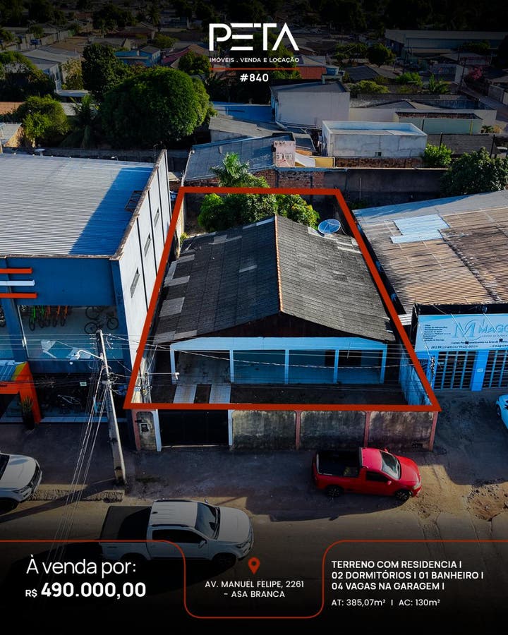 Casa com 2 quartos à Venda, Asa Branca - Boa Vista - Casa em Asa Branca, Boa Vista - à venda - PETA SERVICOS IMOBILIARIOS LTDA