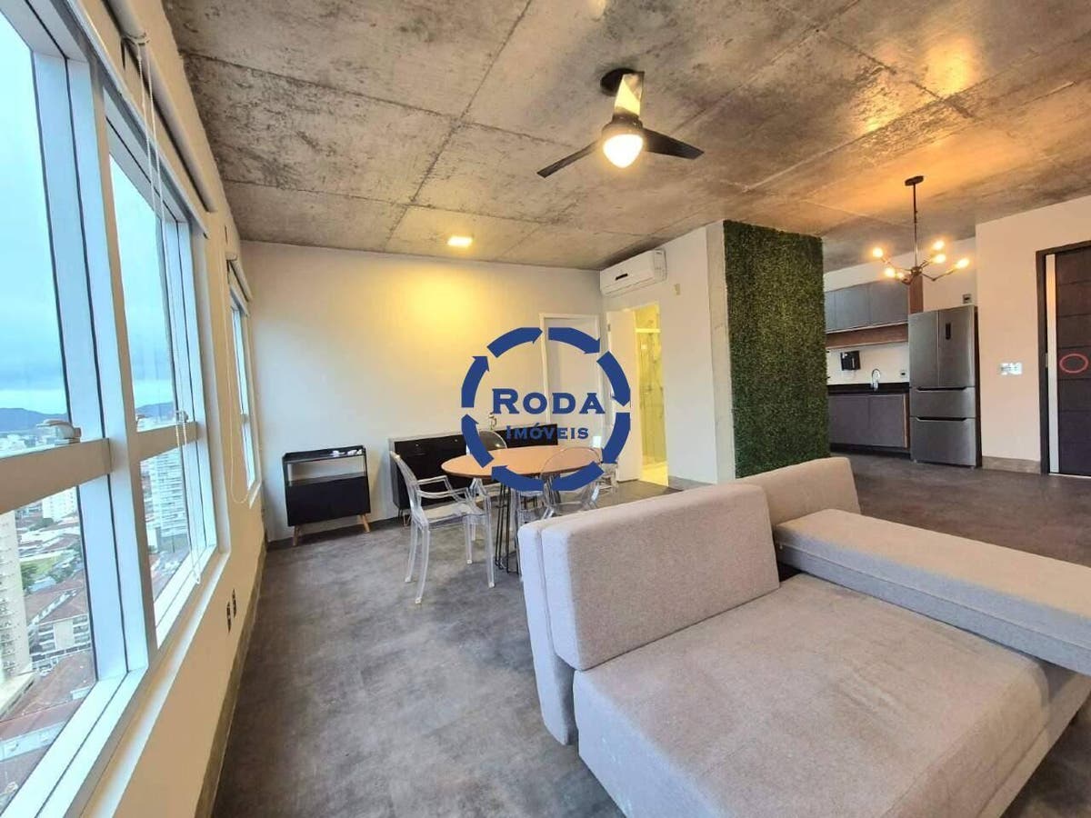 Imovel Moderno estilo industrial revertido para 1 dorm. - Apartamento em Embaré, Santos - à venda - A.AYRES IMÓVEIS LTDA