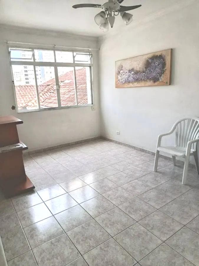 Apartamento à venda 1 Quarto no Gonzaga Quadra Mar - Apartamento em Gonzaga, Santos - à venda - Aliança Imóveis Gonzaga LTDA