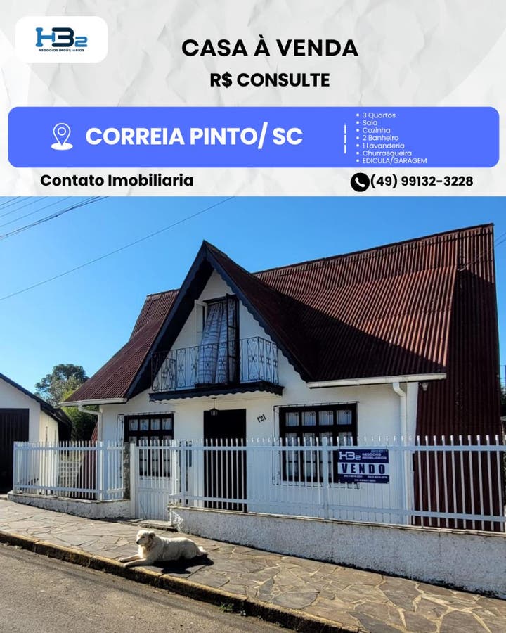 CASA À VENDA - Casa em Centro, Correia Pinto - à venda - HB2 NEGOCIOS IMOBILIARIOS LTDA