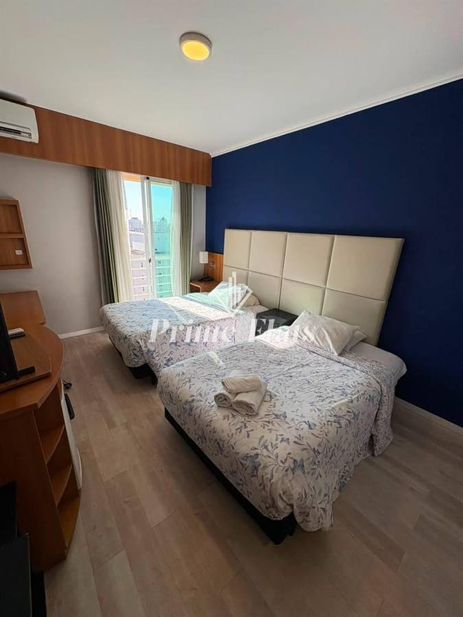 Flat mobiliado no Comfort Ibirapuera disponível para locação, com 26m², 1 quarto e 1 vaga em Moema - Flat em Moema, São Paulo - para locação - Prime Flats Negócios Imobiliários