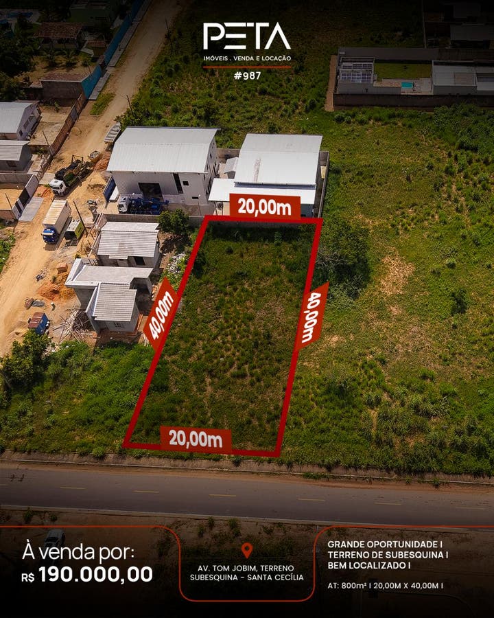 Lote/Terreno, Santa Cecília - Cantá - Lote/Terreno em Santa Cecília, Cantá - à venda - PETA SERVICOS IMOBILIARIOS LTDA