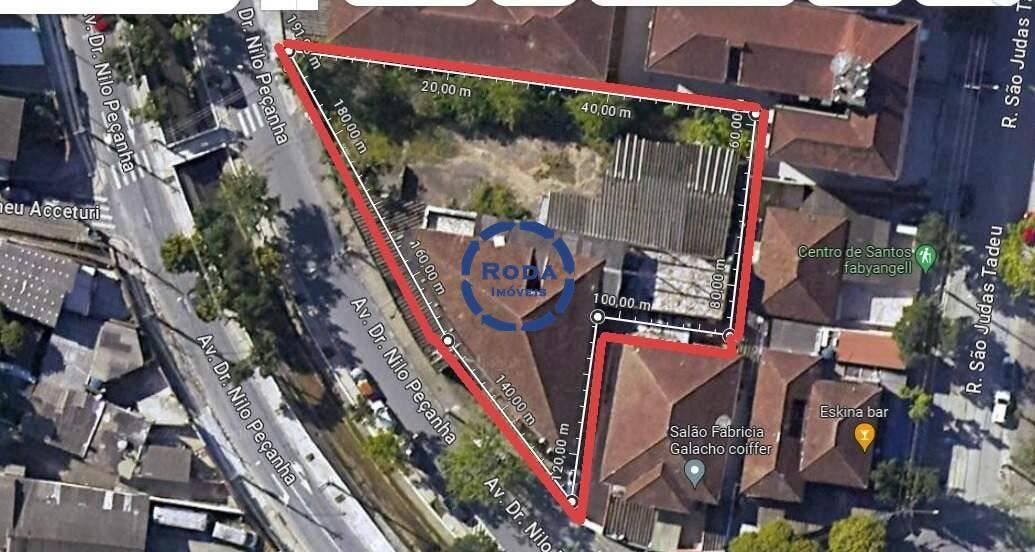 Terreno de Esquina 1.600 m² à Venda no Marapé, Santos: Ideal para Investimento Residencial ou Comercial - Terreno em Marapé, Santos - à venda - A.AYRES IMÓVEIS LTDA