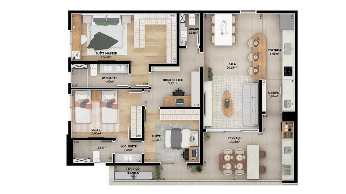 Residencial Atrium – Sofisticação, Tecnologia e Conforto no Coração do Boqueirão - Apartamento em Boqueirão, Santos - à venda - A.AYRES IMÓVEIS LTDA