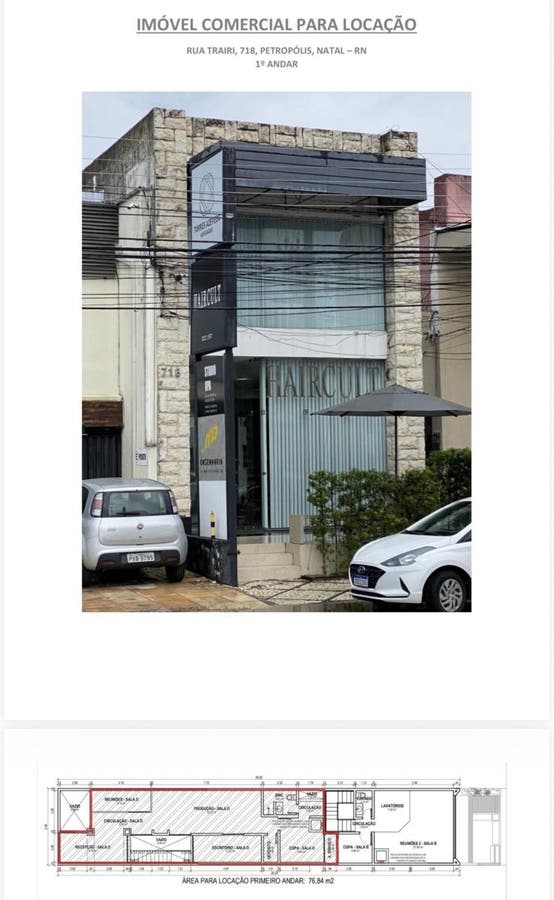 LOJA COMERCIAL - PRIMEIRO ANDAR - Loja em Petrópolis, Natal - para locação - Paiva & Fernandes Negócios Imobiliários