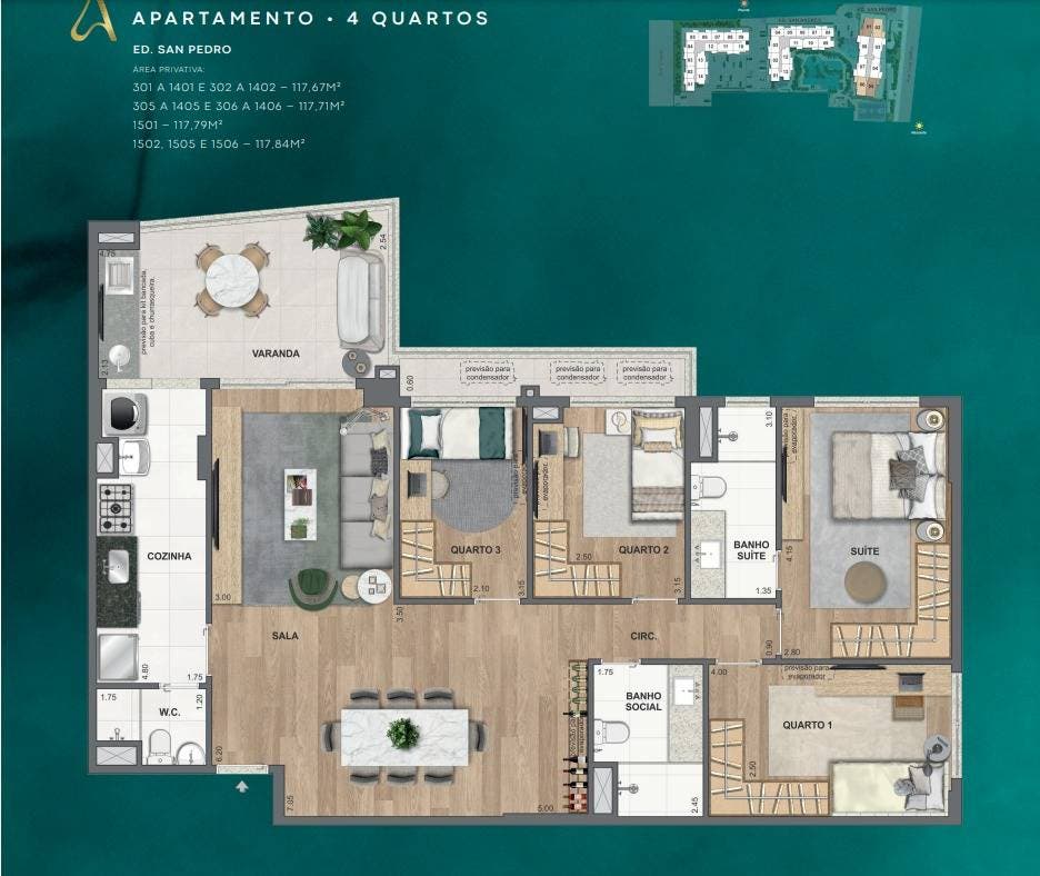 À venda no condomínio-clube La Isla, Rua Delfina 71 com 4 quartos - Apartamento em Tijuca, Rio de Janeiro - à venda - MIGUEZ IMOBILIÁRIA