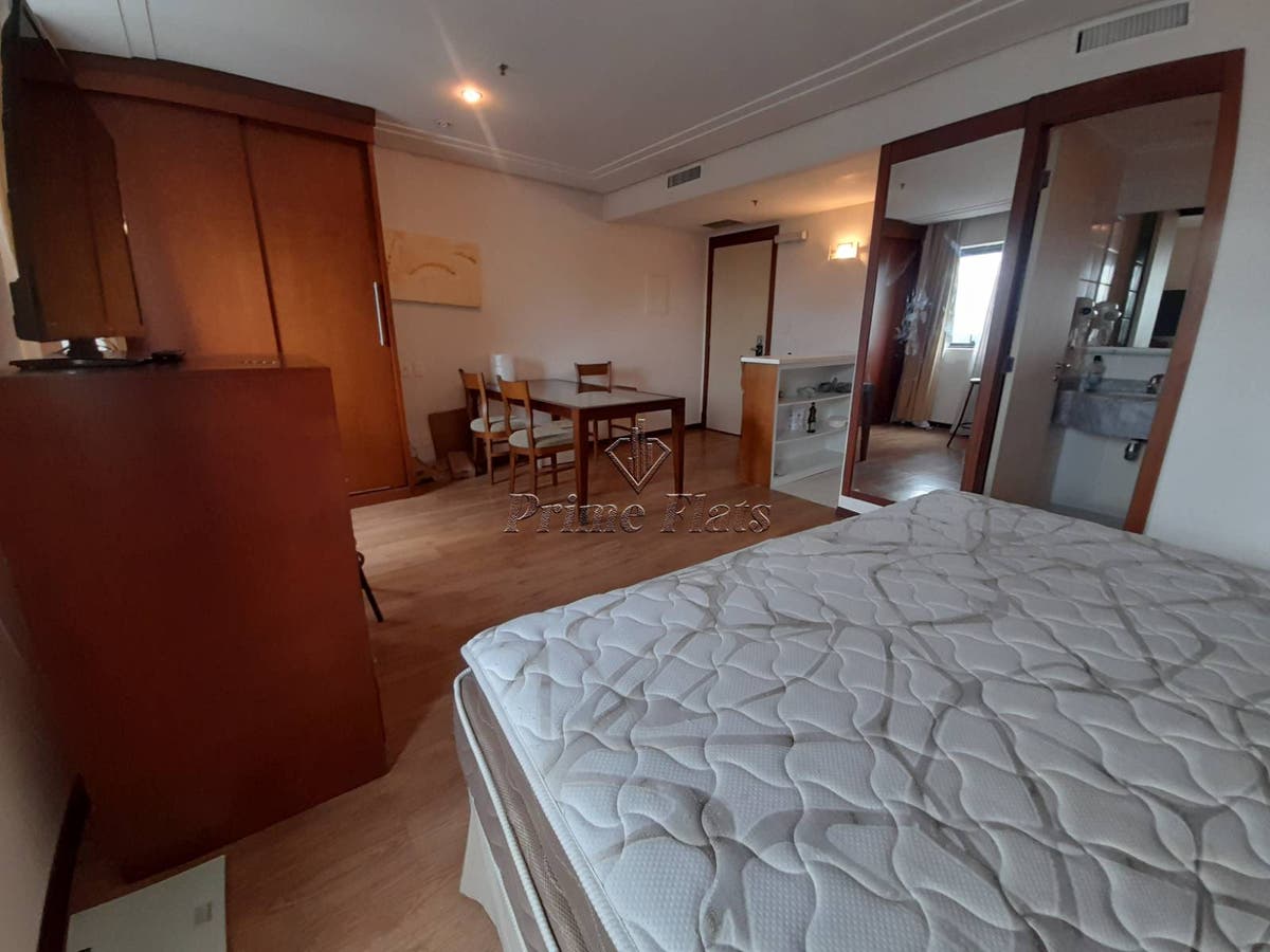 Flat disponível para locação no Meliá Jardim Europa no Itaim Bibi, com 29m², 1 dormitório e 1 vaga - Flat em Vila Nova Conceição, São Paulo - para locação - Prime Flats Negócios Imobiliários