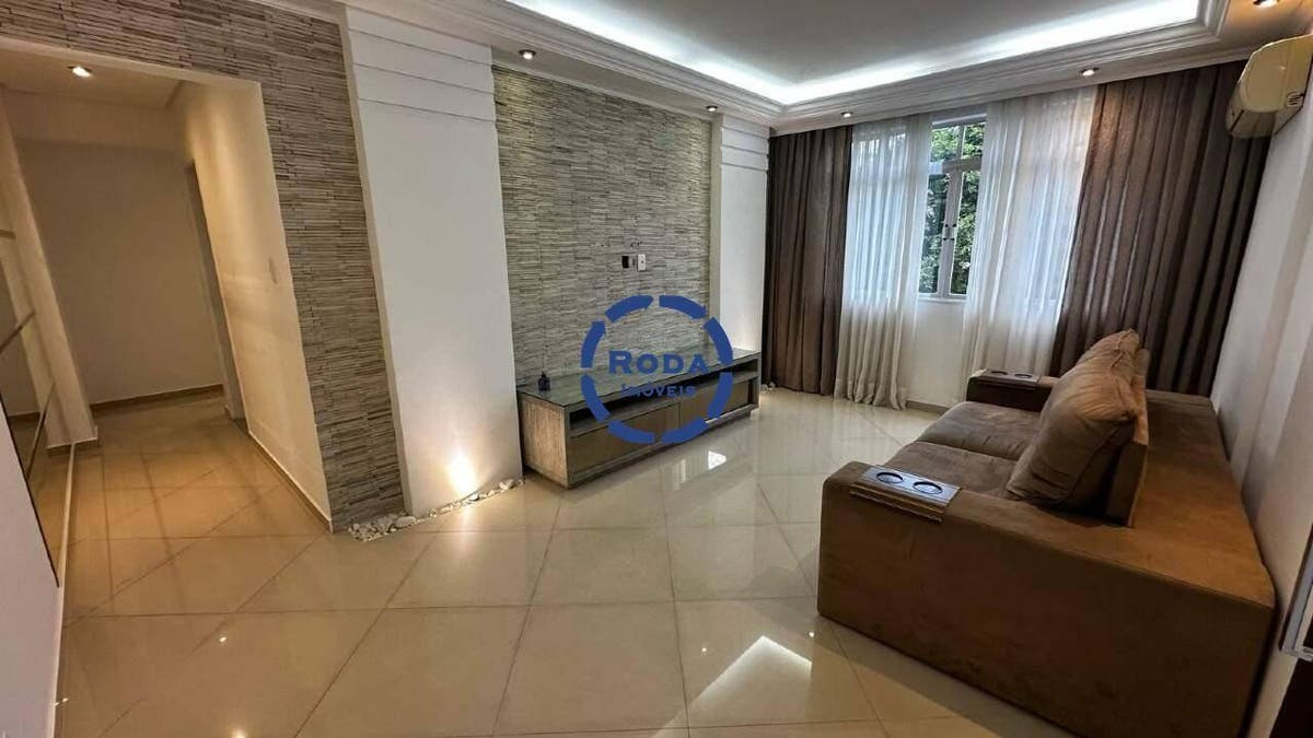 Apartamento com 2 dormitórios e dependência completa no bairro do Embaré - Apartamento em Embaré, Santos - à venda - A.AYRES IMÓVEIS LTDA