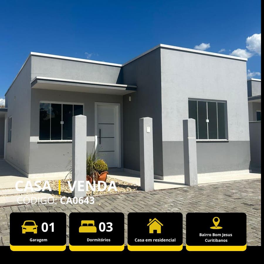 ALUGA-SE LINDA CASA NOVA NO BAIRRO BOM JESUSS - Casa em BOM JESUS, Curitibanos - à venda - Bruna Nogueira Imóveis