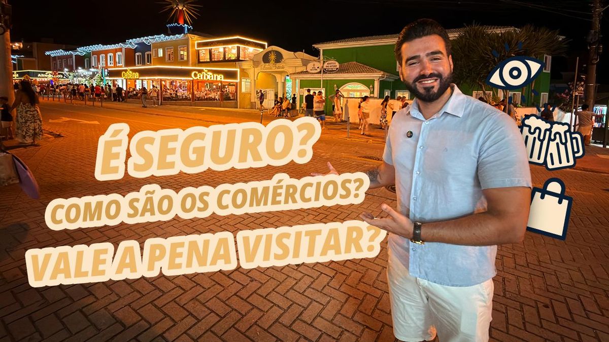 Conheça o Centro da Cidade de Bombinhas SC a Noite! Descubra Restaurantes, Infraestrutura e Muito Mais nas Noites de Verão em Bombinhas SC.