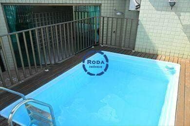 Cobertura duplex de 242m² com 3 suítes, piscina privativa e 3 vagas no Boqueirão - Cobertura em Boqueirão, Santos - à venda - A.AYRES IMÓVEIS LTDA