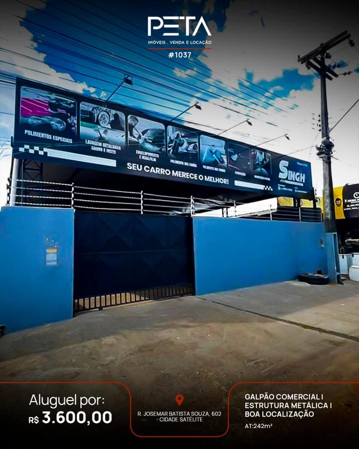 Comercial, Cidade Satélite - Boa Vista - Comercial em Cidade Satélite, Boa Vista - para locação - PETA SERVICOS IMOBILIARIOS LTDA