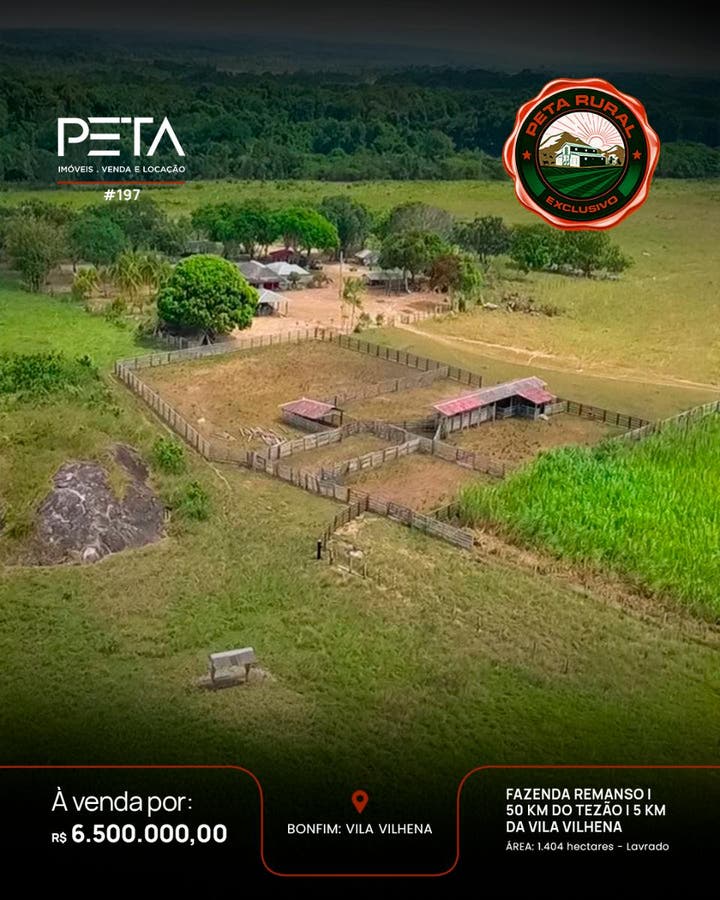 Fazenda à Venda, Área Rural, Gleba Tacutu - Bonfim - Fazenda em Área Rural, Gleba Tacutu, Bonfim - à venda - PETA SERVICOS IMOBILIARIOS LTDA
