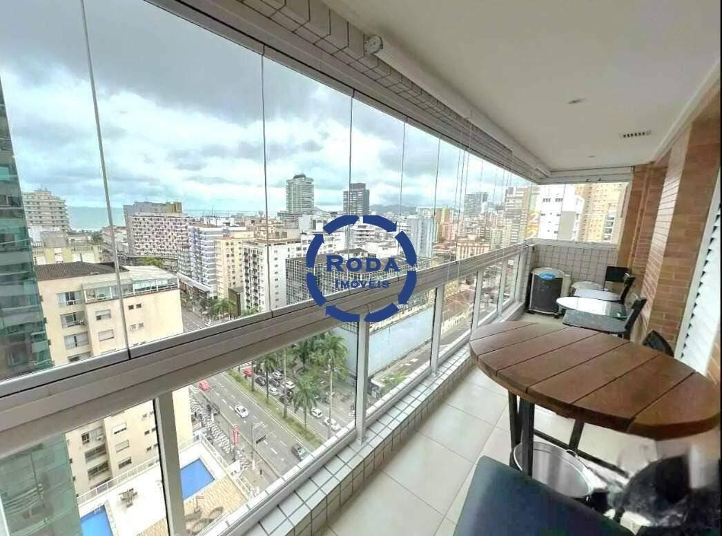 Amplo Apartamento Mobiliado com Vista para o Mar no Gonzaga - 105 m² e Lazer Completo - Apartamento em Gonzaga, Santos - à venda - A.AYRES IMÓVEIS LTDA