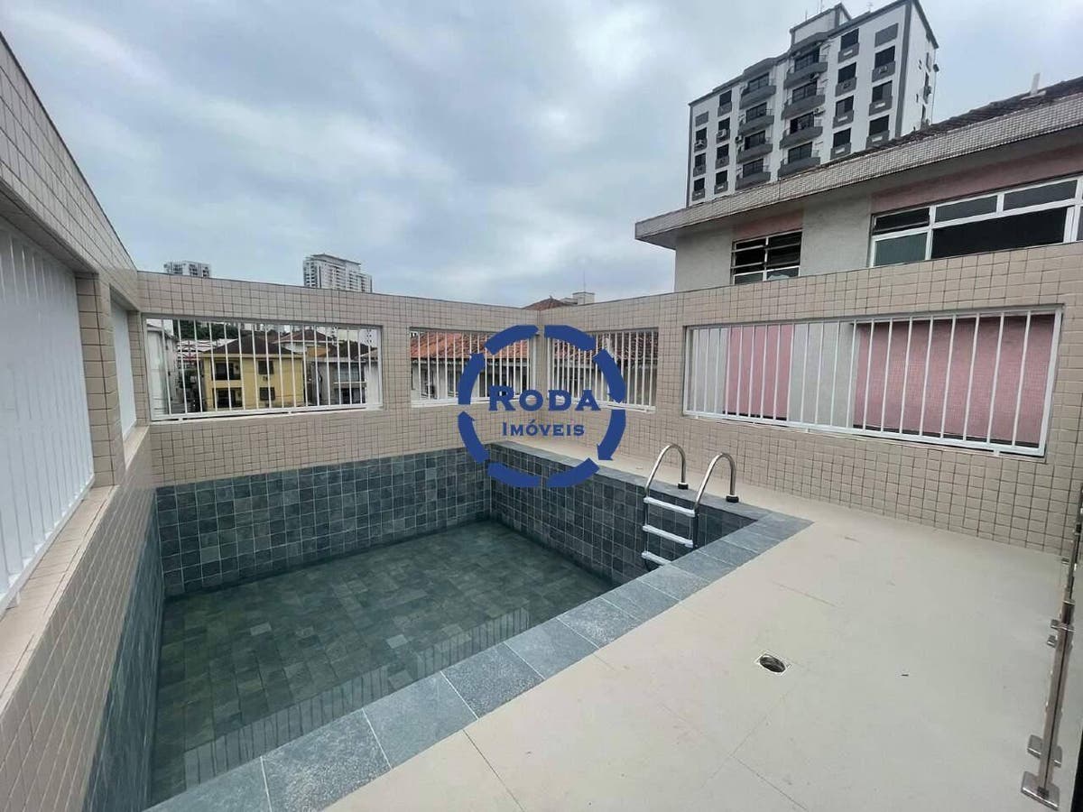 Sobreposta Alta Duplex à Venda – 250m² | 3 Suítes | Piscina | 2 Vagas – Santos/SP - Casa em Boqueirão, Santos - à venda - A.AYRES IMÓVEIS LTDA