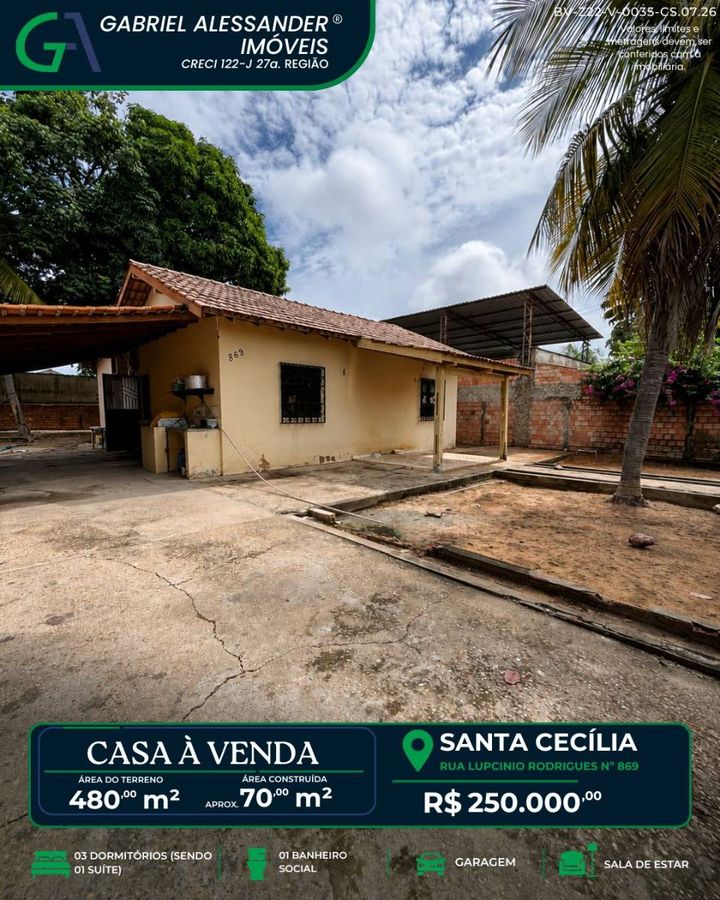 Rua Lupcinio Rodrigues, nº 869, Santa Cecília - Casa em Santa Cecília - à venda - ALESSANDER E BATISTA IMÓVEIS RR LTDA - ME