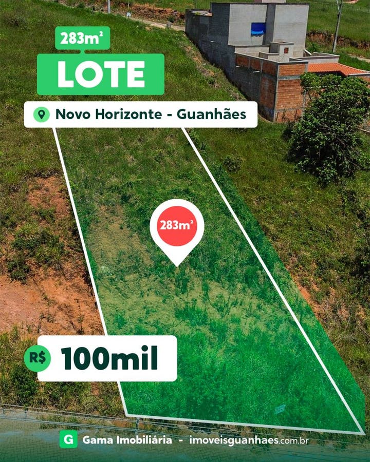 OPORTUNIDADE NO BAIRRO NOVO HORIZONTE - Lote/Terreno em Novo Horizonte, Guanhães - à venda - Gama Imobiliária