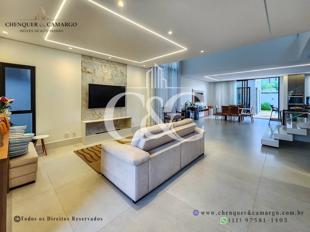Casa porteira fechada à venda no Brisas Jundiaí, 333m², 4 dormitórios e piscina climatizada - Casa de Condomínio em Jardim Novo Mundo, Jundiaí - à venda - Chenquer & Camargo Imóveis