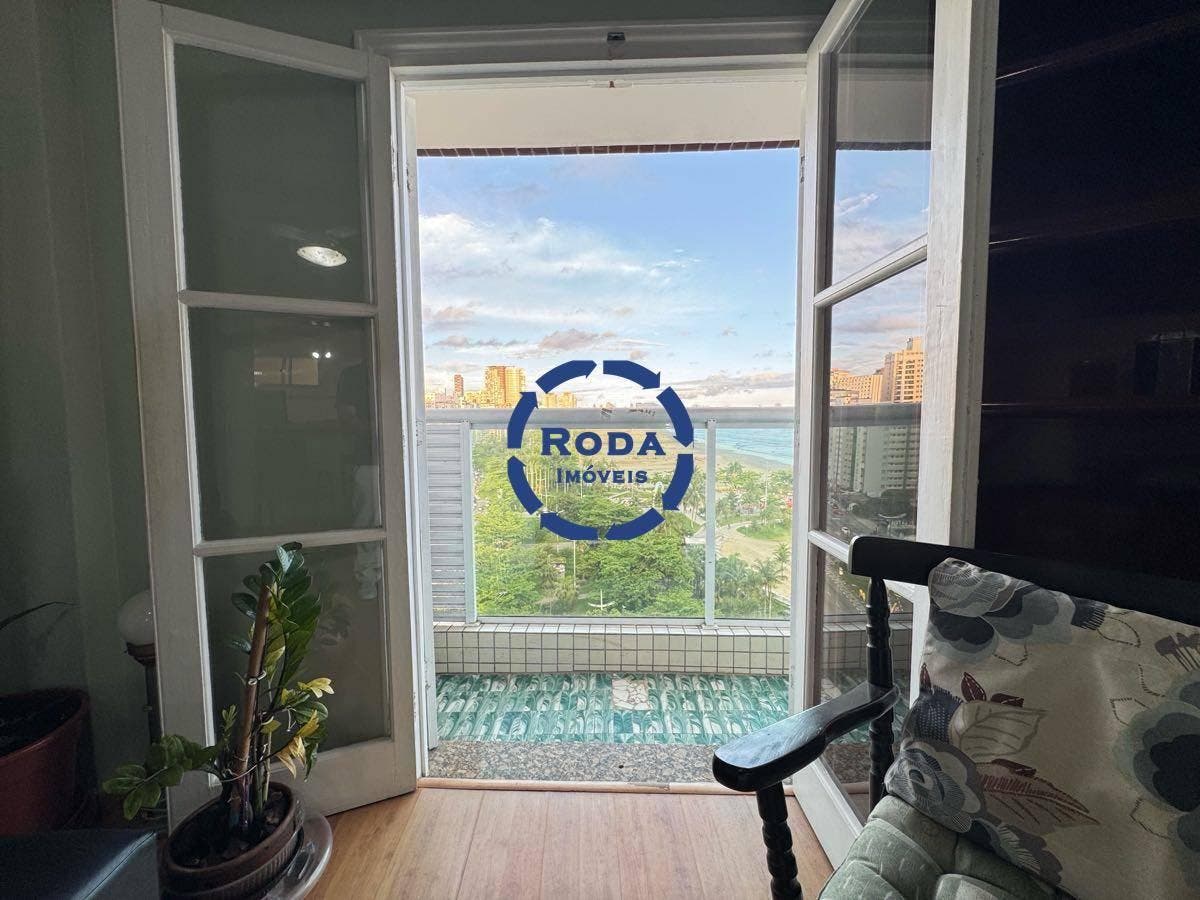 APARTAMENTO PÉ NA AREIA/VISTA MAR/VISTA PARA A ORLA DE SANTOS/COM VARANDA/1 QUARTO/SALA/COZINHA. - Apartamento em José Menino, Santos - à venda - A.AYRES IMÓVEIS LTDA