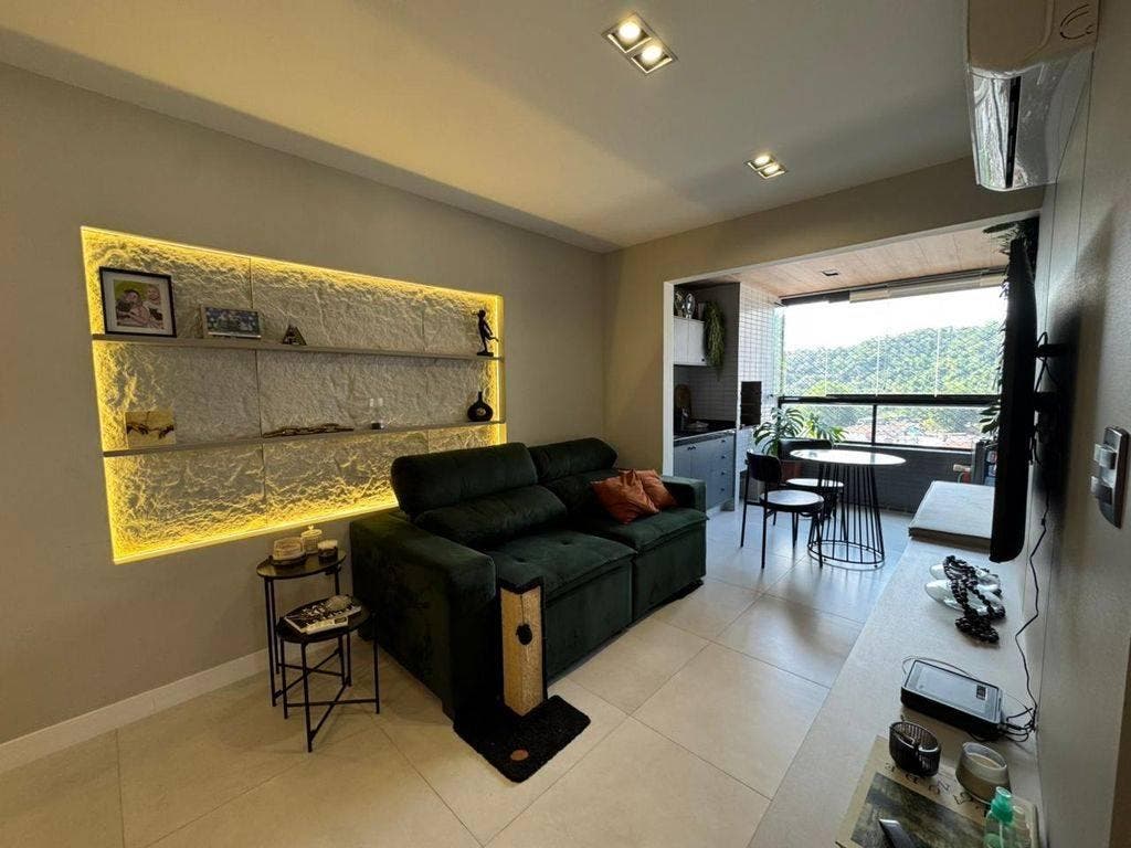 Apartamento com Sacada, Banheira e Lazer Completo no Boqueirão - Apartamento em Boqueirão, Praia Grande - à venda - CONTEMPLAR IMÓVEIS LTDA