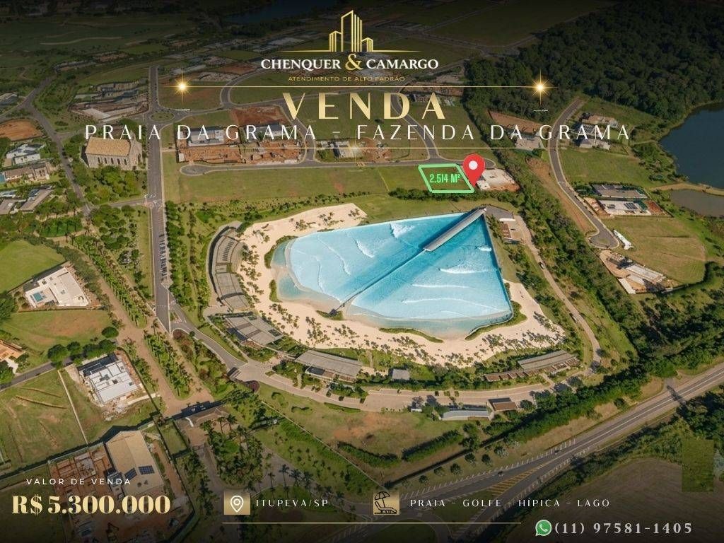 Terreno à venda Fazenda da Grama Itupeva, 2.336m² plano, esquina e título da praia incluso - Lote/Terreno em Fazenda da Grama - Praia da Grama, Itupeva - à venda - Chenquer & Camargo Imóveis