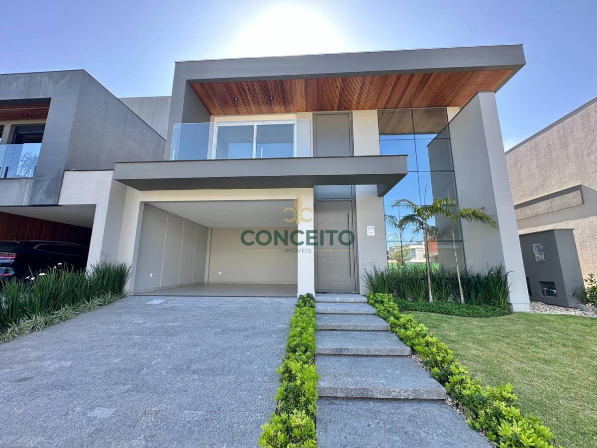 Casa moderna com vista deslumbrante para o lago no Reserva da Pedra! - Casa em Pedra Branca, Palhoça - à venda - Conceito Imóveis