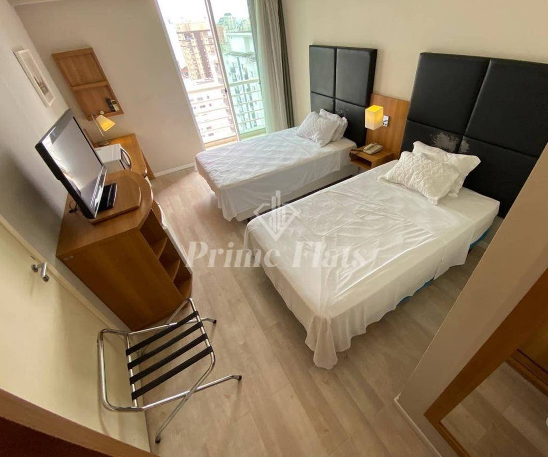 Flat mobiliado no Comfort Ibirapuera disponível para venda, com 26m², 1 quarto e 1 vaga em Moema - Flat em Moema, São Paulo - à venda - Prime Flats Negócios Imobiliários