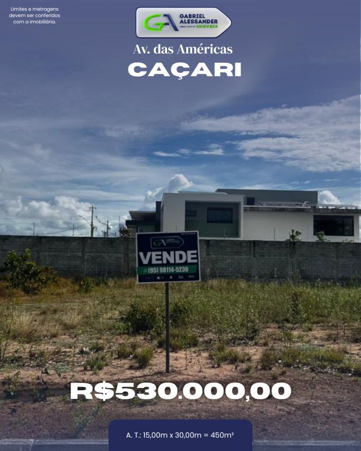 Lote/Terreno à Venda, Caçari - Lote/Terreno em Caçari - à venda - ALESSANDER E BATISTA IMÓVEIS RR LTDA - ME