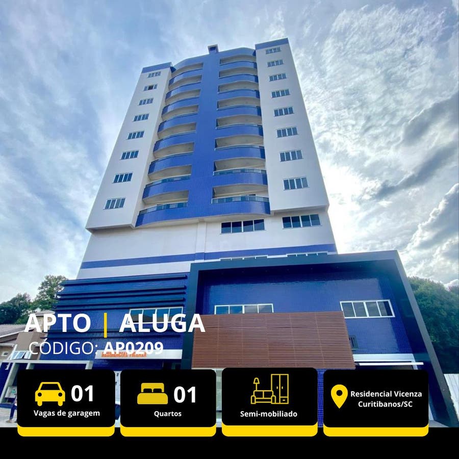 ALUGA-SE APARTAMENTO LINDO NOVO EM CURITIBANOS/SC!!!! - Apartamento em BOM JESUS, Curitibanos - para locação - Bruna Nogueira Imóveis