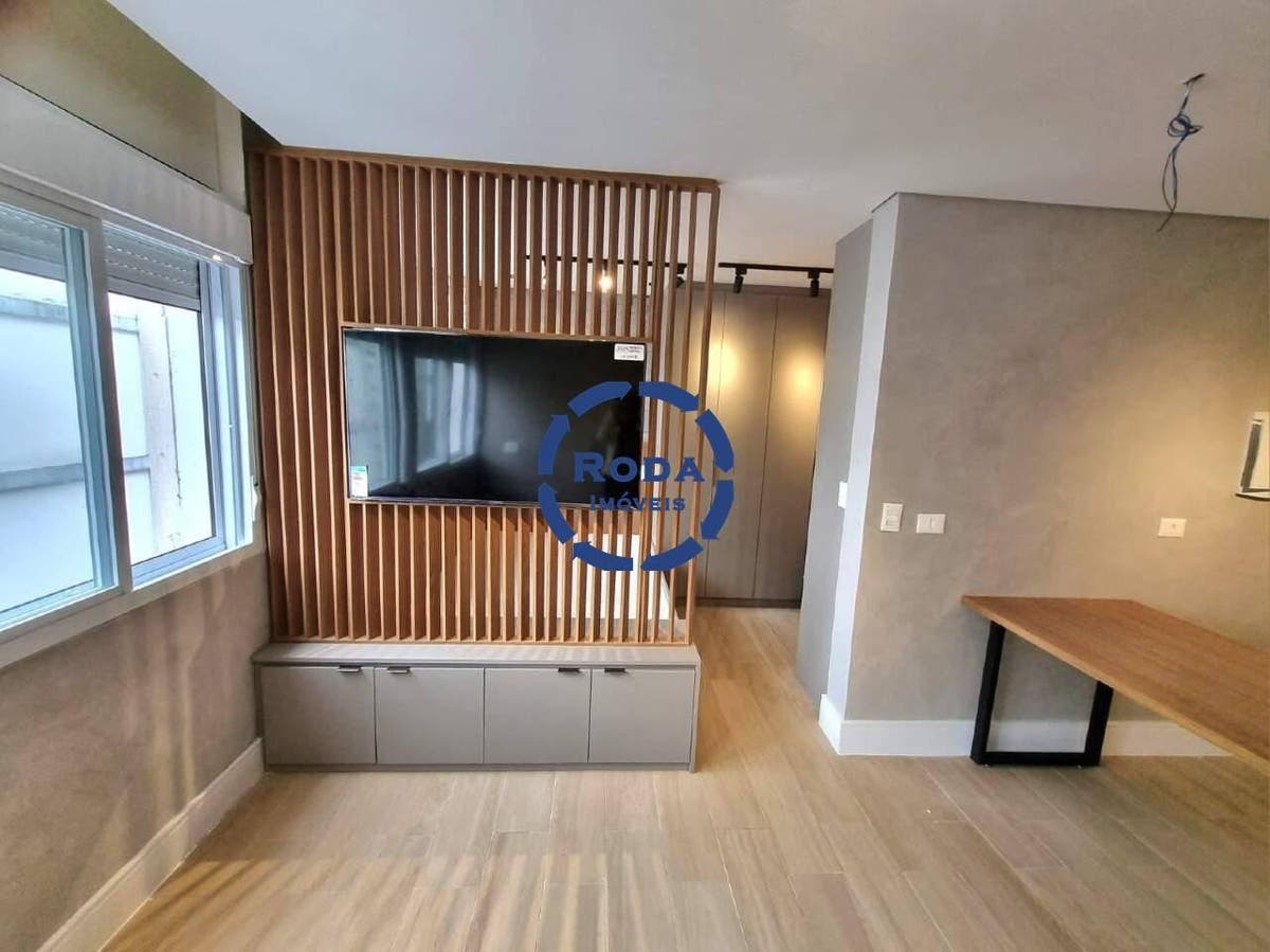 Studio reformado à venda uma quadra da praia no Boqueirão em Santos - São Paulo. - Flat/Loft/Estúdio em Boqueirão, Santos - à venda - A.AYRES IMÓVEIS LTDA