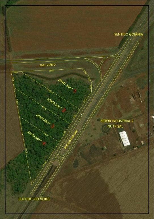 Área à venda, 20053 m² por R$ 2.792.941,20 - Zona Rural - Rio Verde/GO - Terreno em Rio Verde - à venda - IMOBILIARIA REI EMPREENDIMENTOS S/S LTDA