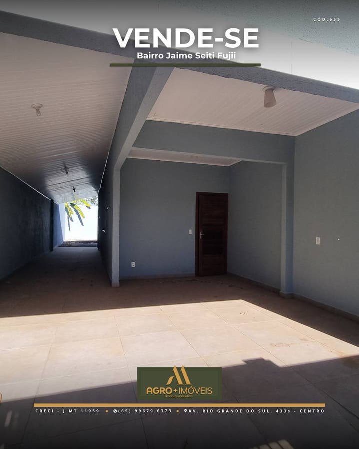 #655 VENDE-SE CASA BAIRRO JAIME SEITI FUJII - LUCAS DO RIO VERDE - Casa em Jaime Seiti Fujii, Lucas do Rio Verde - à venda - AGRO+IMÓVEIS NEGÓCIOS IMOBILIÁRIOS LTDA