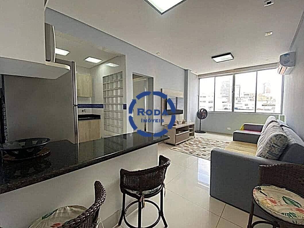 Apartamento reformado com 1 dormitório perto da praia no Gonzaga - Apartamento em Gonzaga, Santos - à venda - A.AYRES IMÓVEIS LTDA