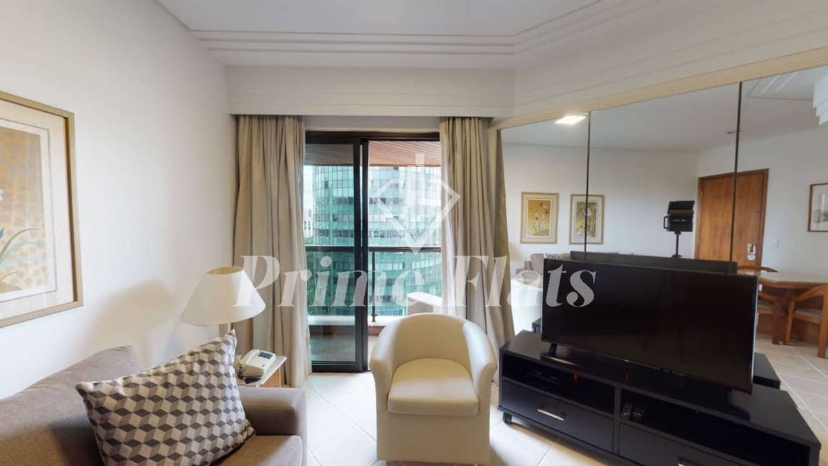 Flat disponível para venda no Golden Tower Residence no Itaim, com 40m², 1 dormitório e 1 vaga de garagem - Flat em Itaim Bibi, São Paulo - à venda - Prime Flats Negócios Imobiliários