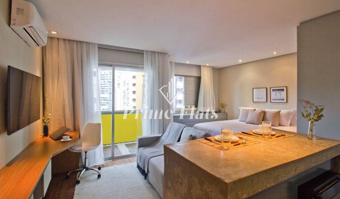 Flat disponível para locação no Condomínio Moema Top Life, com 36m², 1 dormitório e 1 vaga de garagem - Flat em Vila Uberabinha, São Paulo - para locação - Prime Flats Negócios Imobiliários