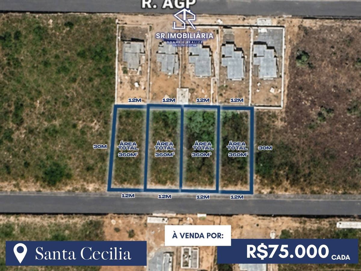 TERRENO SANTA CECILIA 16 - Lote/Terreno em Santa Cecília, Cantá - à venda - SONHE E REALIZE IMOBILIARIA LTDA