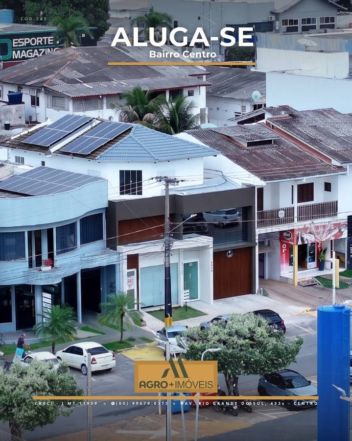 #585 ALUGA-SE SALA COMERCIAL CENTRO - LUCAS DO RIO VERDE - Salas Comerciais em Centro, Lucas do Rio Verde - para locação - AGRO+IMÓVEIS NEGÓCIOS IMOBILIÁRIOS LTDA