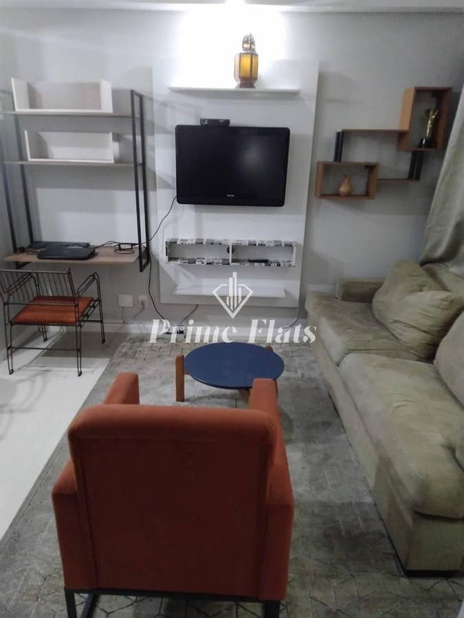 Flat mobiliado no Qi Intelligence Flat disponível para venda, com 40m², com 1 quarto e 1 vaga no bairro Moema - Flat em Moema, São Paulo - à venda - Prime Flats Negócios Imobiliários