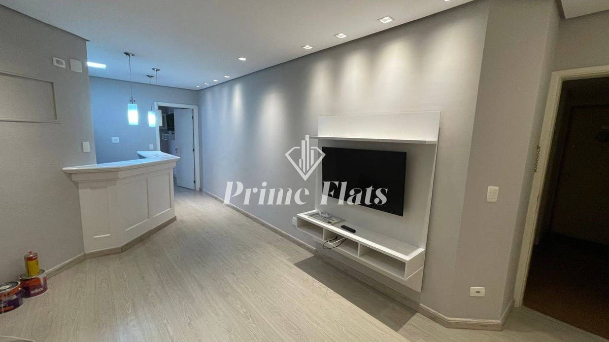 Flat disponível para locação no Condomínio Tiffany Residence, com 50m², 1 dormitório e 1 vaga de garagem - Flat em Itaim Bibi, São Paulo - para locação - Prime Flats Negócios Imobiliários