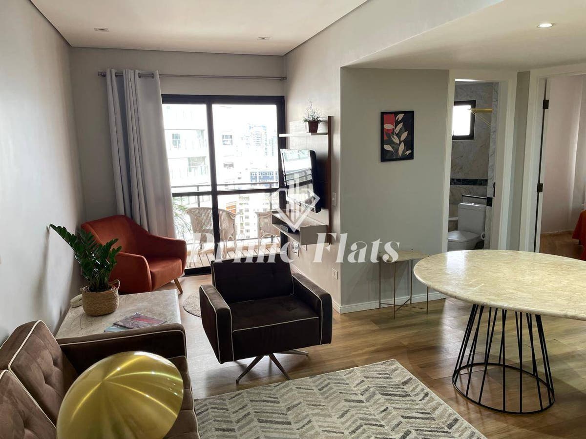 Flat disponível para locação no Contemporâneo Home e Service, com 42m², 1 dormitório e 1 vaga - Flat em Vila Nova Conceição, São Paulo - para locação - Prime Flats Negócios Imobiliários
