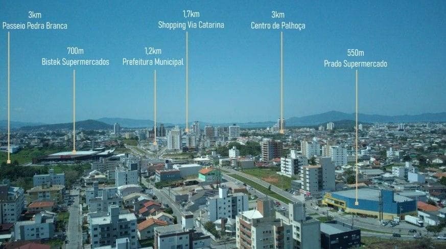 Apartamento com 3 dormitórios à venda, 115 m² por R$ 995.652,00 - Pagani - Palhoça/SC - Apartamento em Passa Vinte, Palhoça - à venda - Madri Imóveis ltda