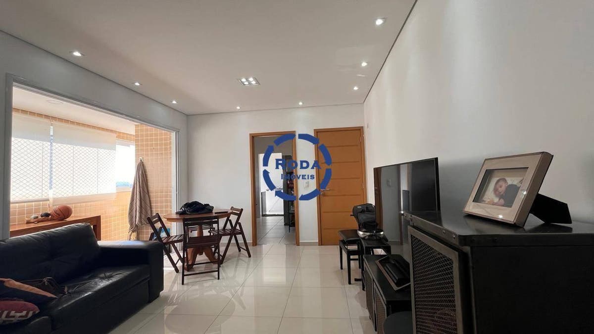 Apartamento na Pompéia com 91m², suíte e 2 vagas - Apartamento em Pompéia, Santos - à venda - A.AYRES IMÓVEIS LTDA