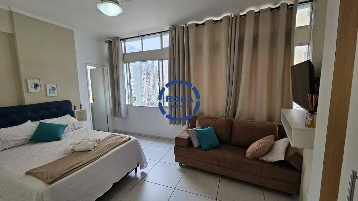 Studio mobiliado - Centro , São Vicente - Flat/Loft/Estúdio em Centro, São Vicente - para locação - A.AYRES IMÓVEIS LTDA