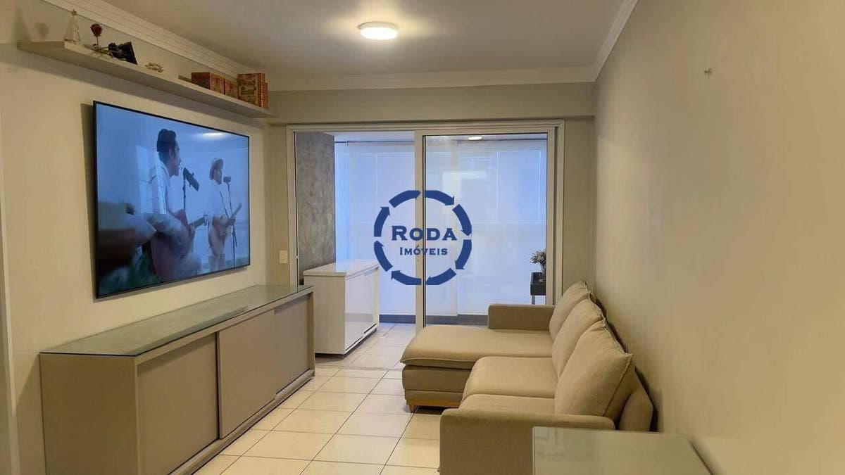 Apartamento no Gonzaga, 2 Quartos (2 Suíte), 1 Vaga Demarcada, Lazer completo, Andar Alto - Apartamento em Gonzaga, Santos - à venda - A.AYRES IMÓVEIS LTDA