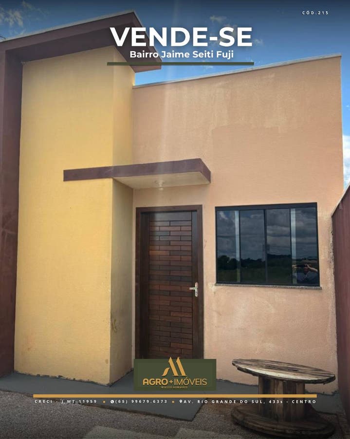 #215 Vende-se / Aluga-se - Casa 02 Quartos - Lucas do Rio Verde - Casa em Jaime Seiti Fujii, Lucas do Rio Verde - à venda - AGRO+IMÓVEIS NEGÓCIOS IMOBILIÁRIOS LTDA