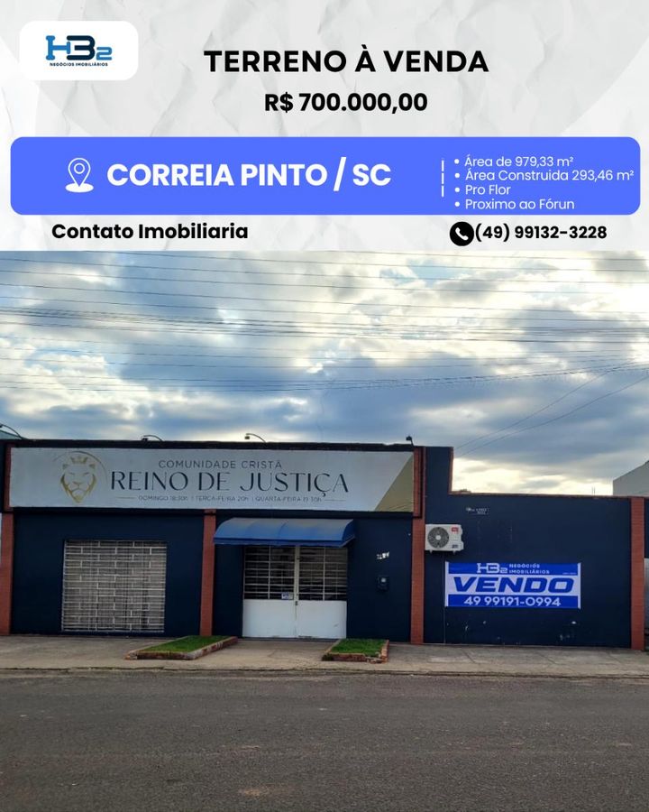 SALA COMERCIAL - Terreno em Correia Pinto - à venda - HB2 NEGOCIOS IMOBILIARIOS LTDA