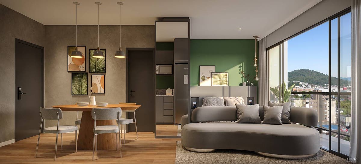 Apartamento com 1 quarto à Venda, Nova Brasília - Jaraguá do Sul - Apartamento em Nova Brasília, Jaraguá do Sul - à venda - Poffo Negócios Imobiliários