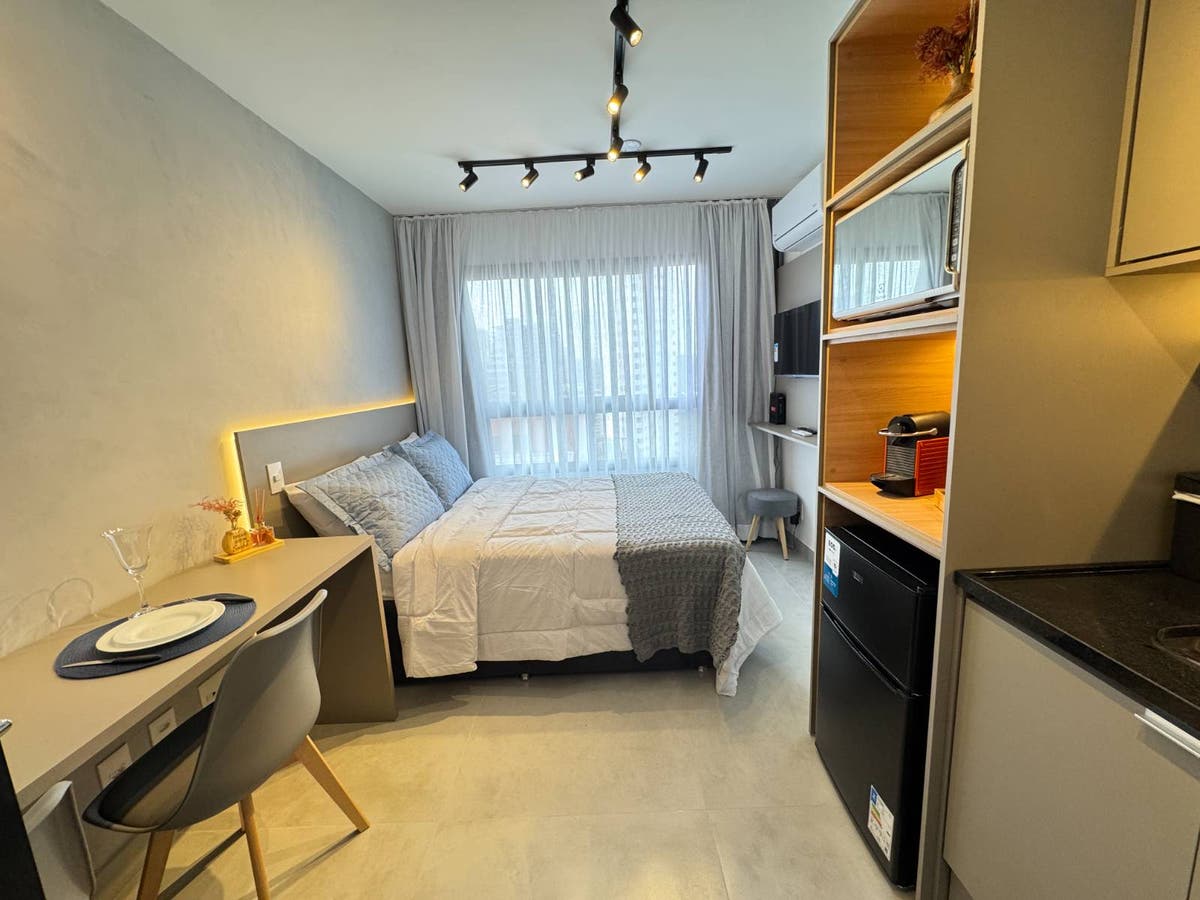 Flat/Loft/Estúdio com 1 quarto para Locação, Campo Belo - São Paulo - Flat/Loft/Estúdio em Campo Belo, São Paulo - para locação - FORTE PRIME IMOVEIS LTDA
